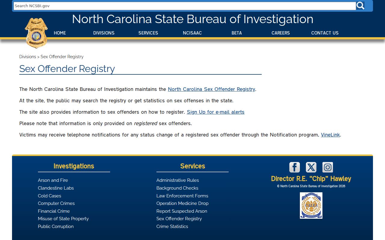 Garner resident lookup NC SBI sex-offender registry